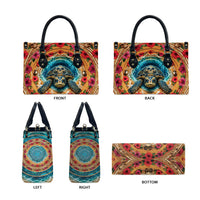 3D Illusion Honu Halloween Leather Bag Hawaiian Sea Turtle Skull Shell Vortex