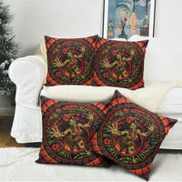 3D Illusion Hula Zombie Halloween Pillow Cover Hawaiian Undead Dancer Volcano Stone Well