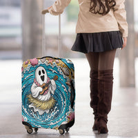 3D Illusion Hula Ghost Halloween Luggage Cover Hawaiian Ukulele Spirit Ocean Vortex