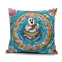 3D Illusion Hula Ghost Halloween Pillow Cover Hawaiian Ukulele Spirit Ocean Vortex
