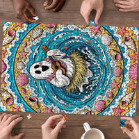 3D Illusion Hula Ghost Halloween Puzzle Hawaiian Ukulele Spirit Ocean Vortex