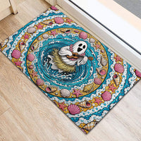 3D Illusion Hula Ghost Halloween Rubber Doormat Hawaiian Ukulele Spirit Ocean Vortex