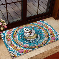 3D Illusion Hula Ghost Halloween Rubber Doormat Hawaiian Ukulele Spirit Ocean Vortex