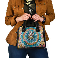 3D Illusion Hula Ghost Halloween Shoulder Handbag Hawaiian Ukulele Spirit Ocean Vortex