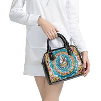 3D Illusion Hula Ghost Halloween Shoulder Handbag Hawaiian Ukulele Spirit Ocean Vortex