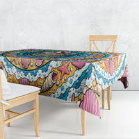 3D Illusion Hula Ghost Halloween Tablecloth Hawaiian Ukulele Spirit Ocean Vortex
