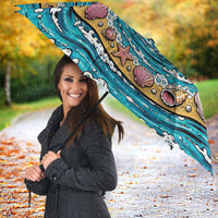 3D Illusion Hula Ghost Halloween Umbrella Hawaiian Ukulele Spirit Ocean Vortex