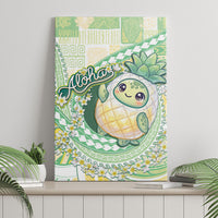 Hawaii Pineapple Canvas Wall Art Cute Cosplay Turtle Plumeria Spiral DT05 - Polynesian Pride
