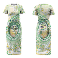 Hawaii Pineapple Couples Matching Short Sleeve Bodycon Dress and Hawaiian Shirt Cute Cosplay Turtle Plumeria Spiral DT05 - Polynesian Pride