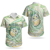 Hawaii Pineapple Couples Matching Tank Maxi Dress and Hawaiian Shirt Cute Cosplay Turtle Plumeria Spiral DT05 - Polynesian Pride