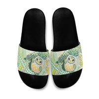 Hawaii Pineapple Slide Sandals Cute Cosplay Turtle Plumeria Spiral DT05 Mint - Polynesian Pride