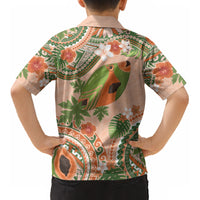 Hawaii Papaya Kid Hawaiian Shirt Cute Cosplay Humuhumu Fish Plumeria Waves DT05 - Polynesian Pride