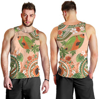 Hawaii Papaya Men Tank Top Cute Cosplay Humuhumu Fish Plumeria Waves DT05 - Polynesian Pride