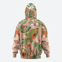 Hawaii Papaya Zip Hoodie Cute Cosplay Humuhumu Fish Plumeria Waves DT05 - Polynesian Pride
