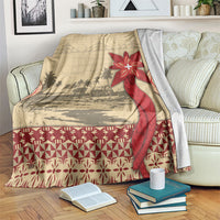 Tonga Language Week Blanket Tribal Cross Ngatu Floral Pattern