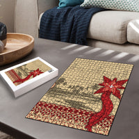Tonga Language Week Puzzle Tribal Cross Ngatu Floral Pattern