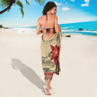 Tonga Language Week Sarong Tribal Cross Ngatu Floral Pattern