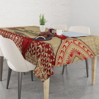 Tonga Language Week Tablecloth Tribal Cross Ngatu Floral Pattern