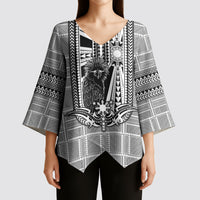 Mabuhay Philippines Festival Kimono Sleeve Blouse Philippine Eagle Sun Three Stars Barong Pattern DT05 - Polynesian Pride