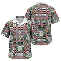 Red Binakol Motifs With Jasminum Sambac Family Matching Short Sleeve Bodycon Dress and Hawaiian Shirt Mabuhay Philippines Festival DT05 Son's Shirt Red - Polynesian Pride