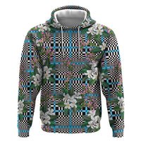 Blue Binakol Motifs With Jasminum Sambac Hoodie Mabuhay Philippines Festival DT05 Pullover Hoodie Blue - Polynesian Pride