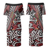 Personalised Maori Language Week Couples Matching Puletasi and Hawaiian Shirt Ake Ake Ake Tribal Patterns