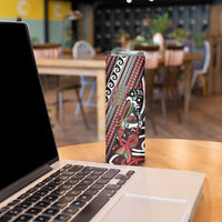 Personalised Maori Language Week Skinny Tumbler Ake Ake Ake Tribal Patterns