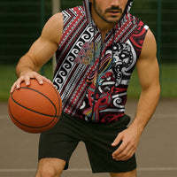Personalised Maori Language Week Sleeveless Zip Hoodie Ake Ake Ake Tribal Patterns