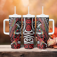 Personalised Maori Language Week Tumbler With Handle Ake Ake Ake Tribal Patterns