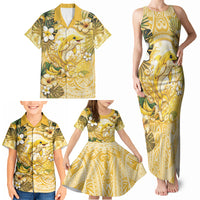 Hawaii Banana Dolphin Family Matching Tank Maxi Dress and Hawaiian Shirt Cute Cosplay Naiʻa Fish Tribal Patterns DT05 - Polynesian Pride