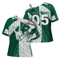 Custom Hawaii Volleyball Cross Shoulder Shirt Shaka Aloha Hand