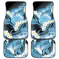 Piko Hawaiian Car Mats Blue Galaxy Spiral Plumeria Tribal Patterns