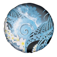 Piko Hawaiian Spare Tire Cover Blue Galaxy Spiral Plumeria Tribal Patterns