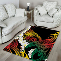 Piko Hawaiian Area Rug Gradient Spiral Plumeria Tribal Patterns