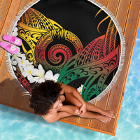 Piko Hawaiian Beach Blanket Gradient Spiral Plumeria Tribal Patterns