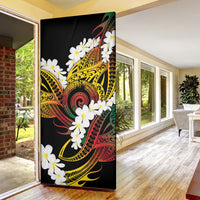 Piko Hawaiian Door Cover Gradient Spiral Plumeria Tribal Patterns