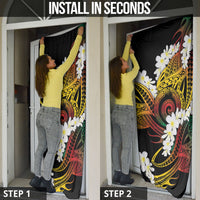Piko Hawaiian Door Cover Gradient Spiral Plumeria Tribal Patterns
