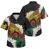 Piko Hawaiian Family Matching Summer Maxi Dress and Hawaiian Shirt Gradient Spiral Plumeria Tribal Patterns