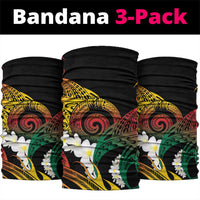 Piko Hawaiian Neck Gaiter Gradient Spiral Plumeria Tribal Patterns