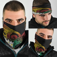 Piko Hawaiian Neck Gaiter Gradient Spiral Plumeria Tribal Patterns