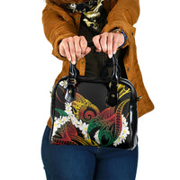 Piko Hawaiian Shoulder Handbag Gradient Spiral Plumeria Tribal Patterns