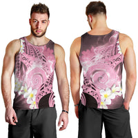 Piko Hawaiian Men Tank Top Pink Galaxy Spiral Plumeria Tribal Patterns