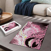 Piko Hawaiian Puzzle Pink Galaxy Spiral Plumeria Tribal Patterns