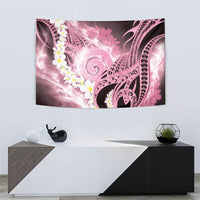 Piko Hawaiian Tapestry Pink Galaxy Spiral Plumeria Tribal Patterns
