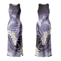 Piko Hawaiian Family Matching Tank Maxi Dress and Hawaiian Shirt Purple Galaxy Spiral Plumeria Tribal Patterns