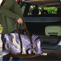 Piko Hawaiian Travel Bag Purple Galaxy Spiral Plumeria Tribal Patterns