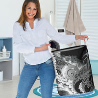 Piko Hawaiian Laundry Basket Monochrome Galaxy Spiral Plumeria Tribal Patterns