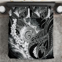 Piko Hawaiian Bedding Set Monochrome Galaxy Spiral Plumeria Tribal Patterns