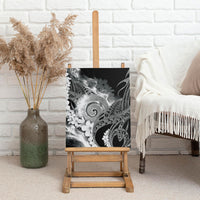 Piko Hawaiian Canvas Wall Art Monochrome Galaxy Spiral Plumeria Tribal Patterns