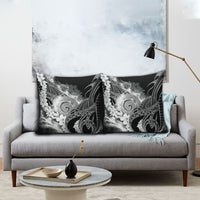 Piko Hawaiian Pillow Cover Monochrome Galaxy Spiral Plumeria Tribal Patterns